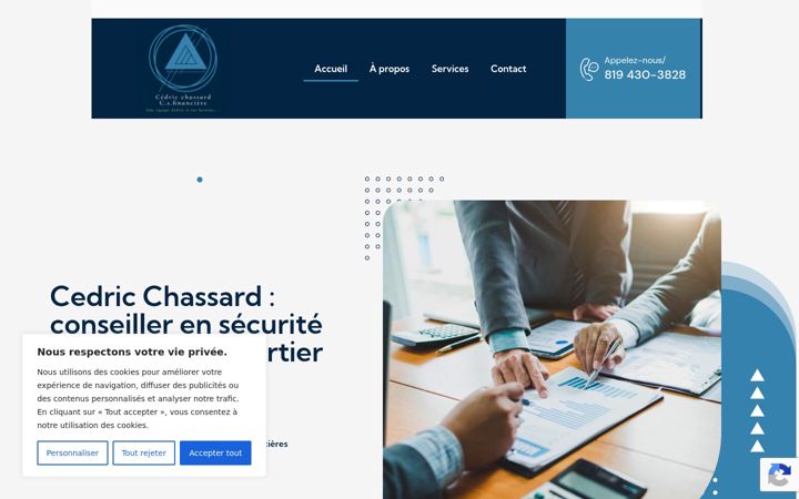 Screenshot of csfinancierchassard.ca
