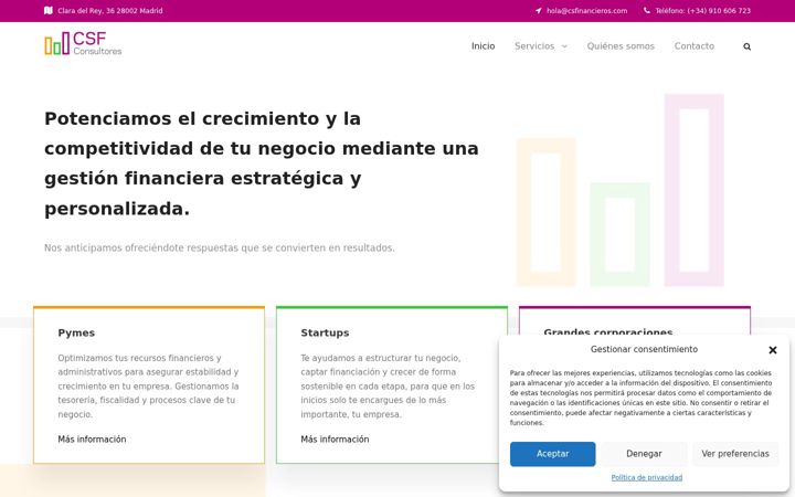 Screenshot of csfinancieros.com