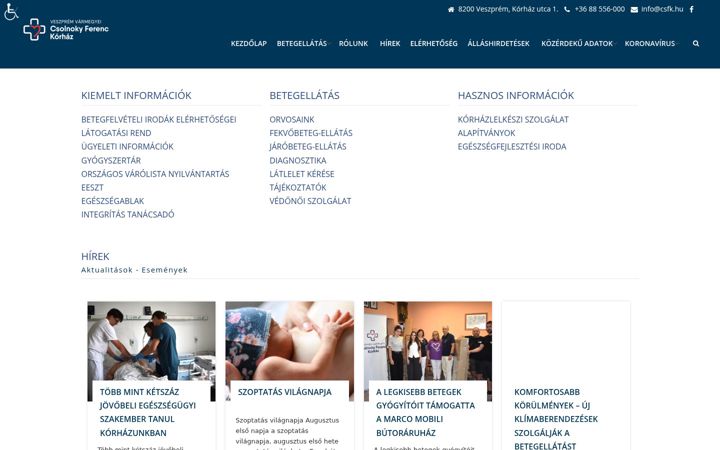 Screenshot of csfk.hu