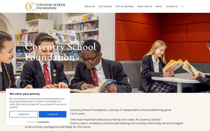 Screenshot of csfoundation.org.uk
