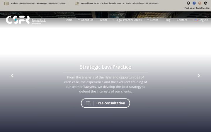 Screenshot of csfr.com.br