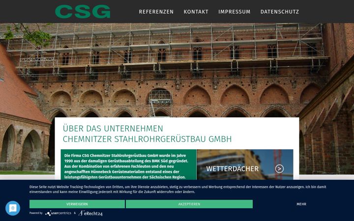 Screenshot of csg-geruest.de