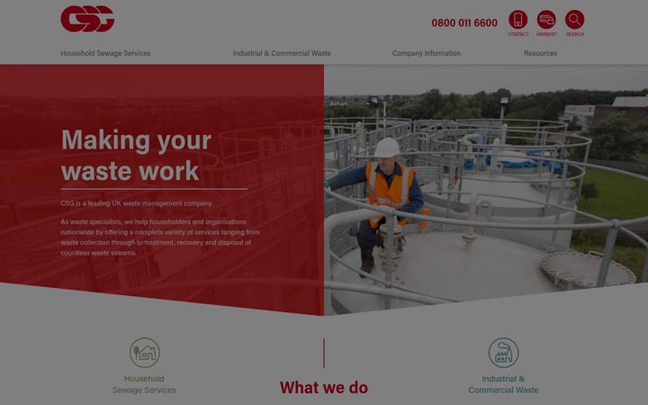 Screenshot ta' csg.co.uk