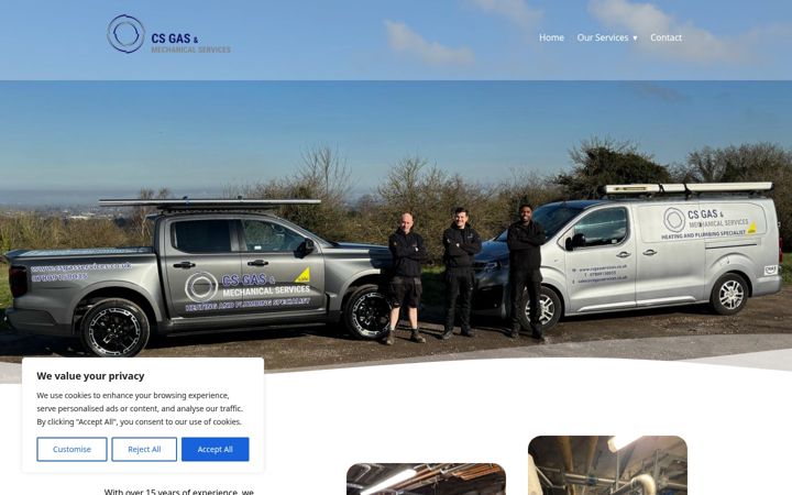 Screenshot of csgasservices.co.uk