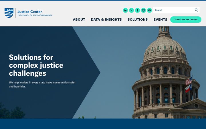 Screenshot of csgjusticecenter.org