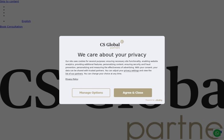 Screenshot of csglobalpartners.com