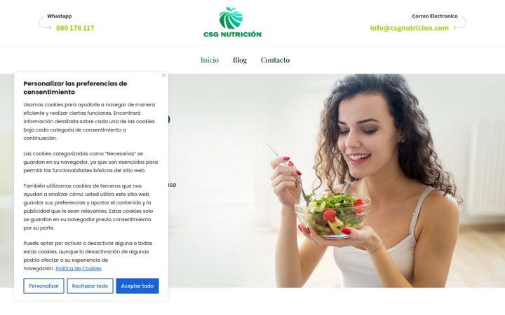 Screenshot of csgnutricion.com