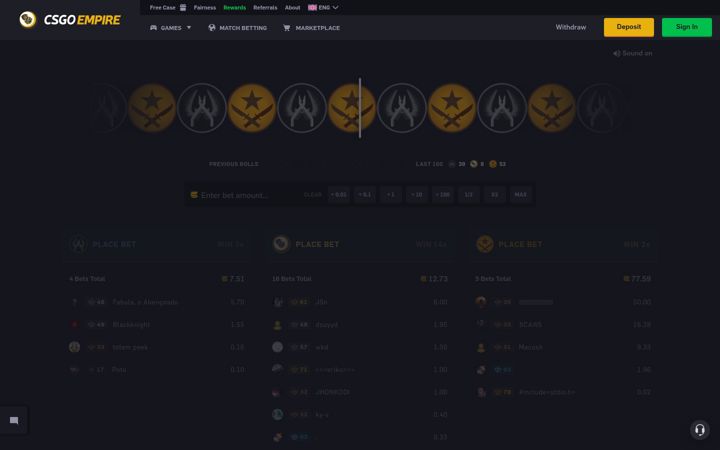 Screenshot of csgoempire.gg
