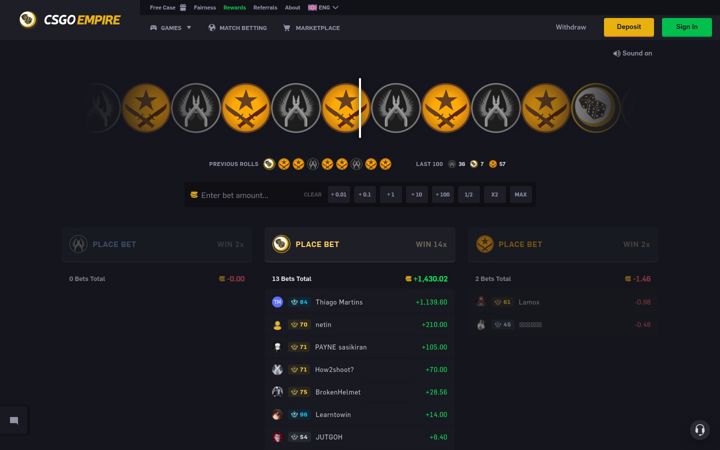 Screenshot of csgoempire.info