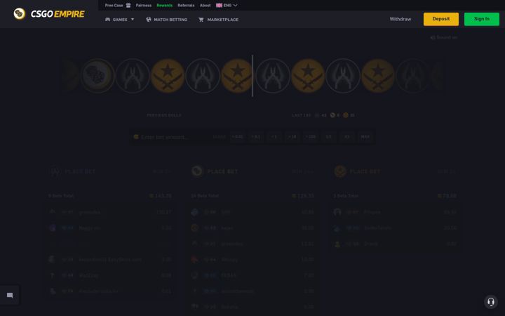 Screenshot of csgoempire.link