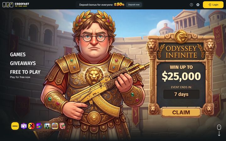 Captura de pantalla de csgofast.com