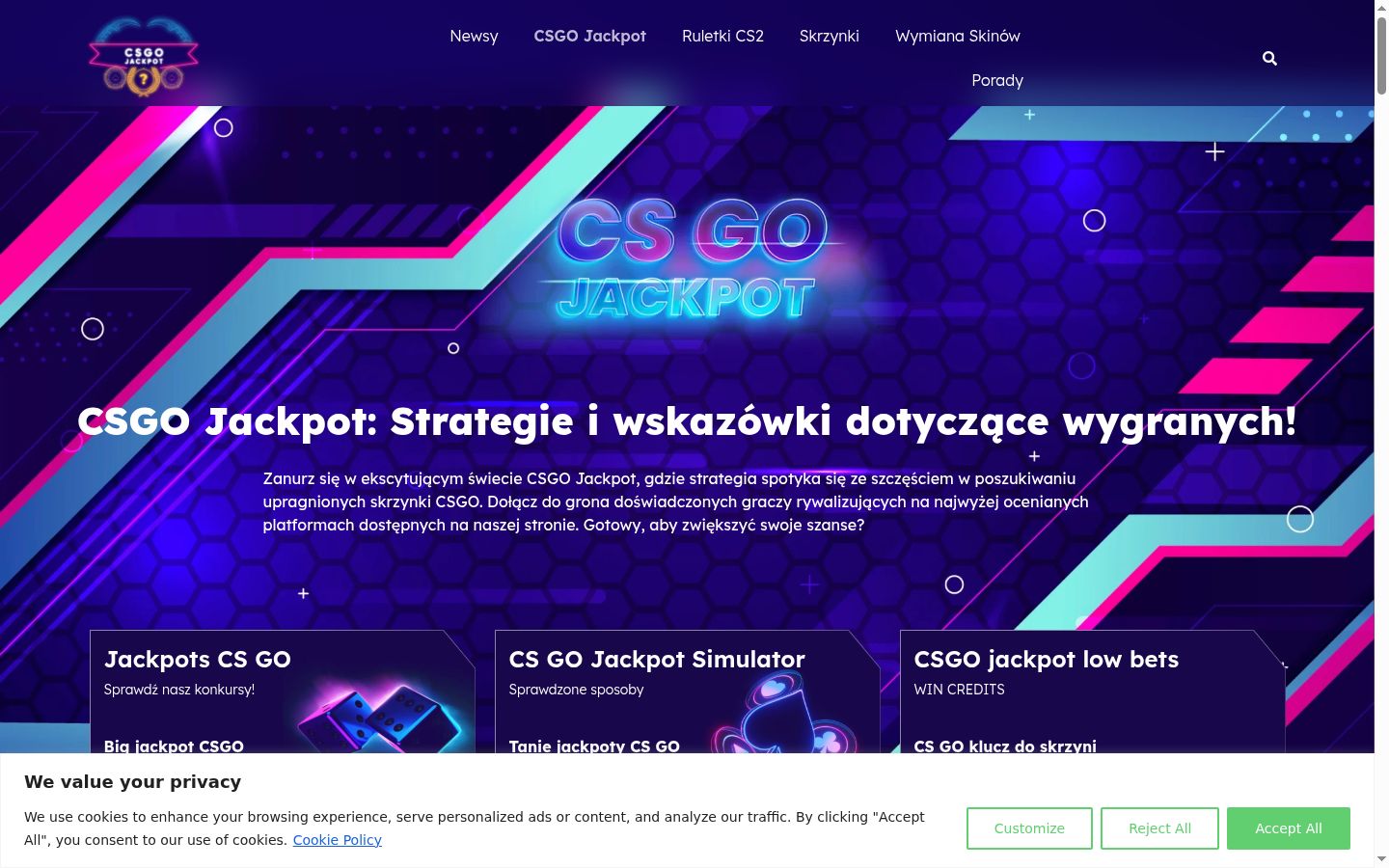 Zrzut ekranu banera zgody wyświetlanego przed jakąkolwiek interakcją