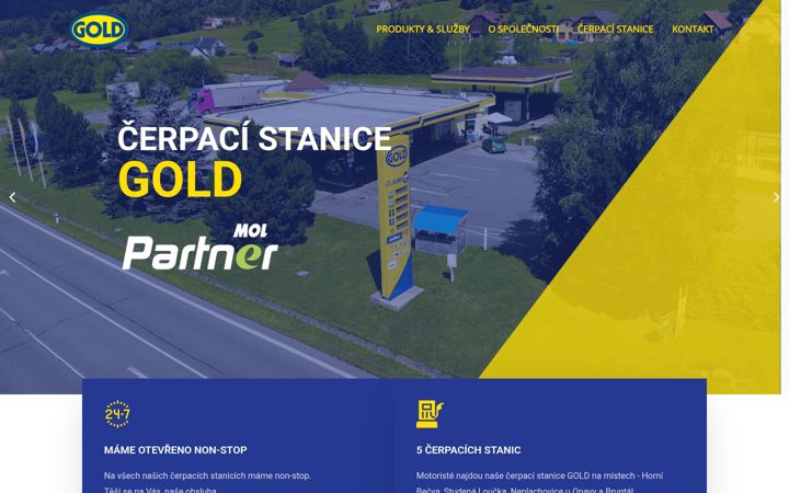 Екранна снимка на csgold.cz