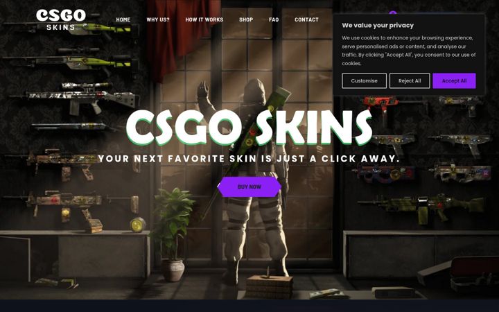 Screenshot of csgoskins.org