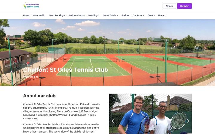 Screenshot of csgtennisclub.com