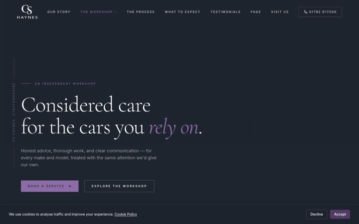 Screenshot of cshaynes.co.uk
