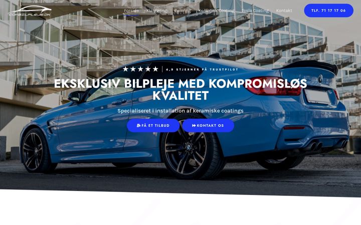 Screenshot of cshbilpleje.dk