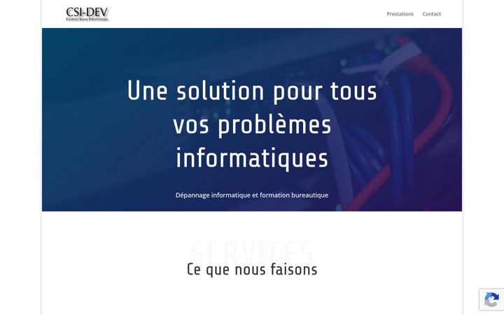 Captură de ecran a csi-dev.fr