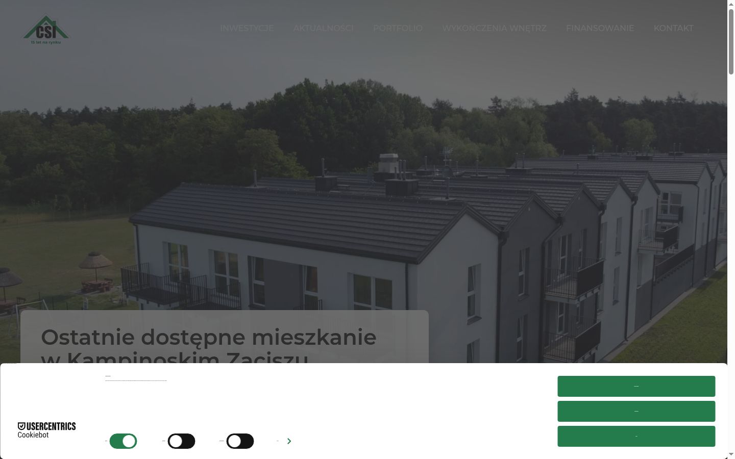 Skærmbillede af samtykkebanneret, som det blev vist før nogen interaktion
