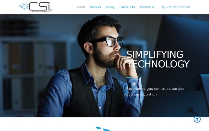 Snímek obrazovky csi-sa.co.za