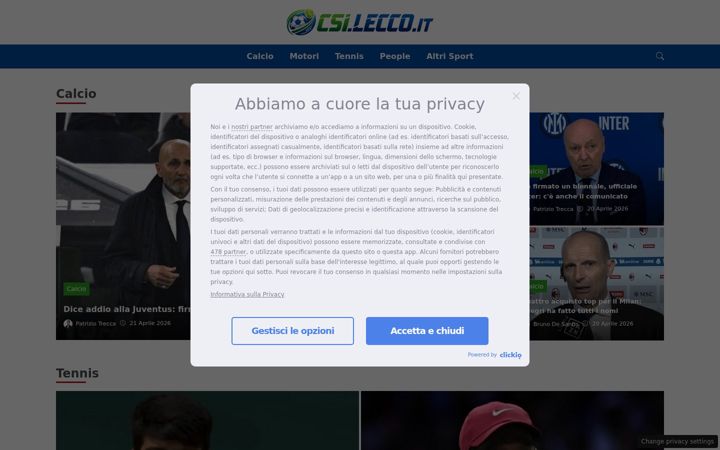 Screenshot of csi.lecco.it
