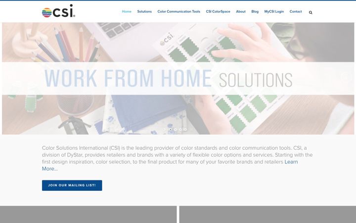 Screenshot of csicolors.com