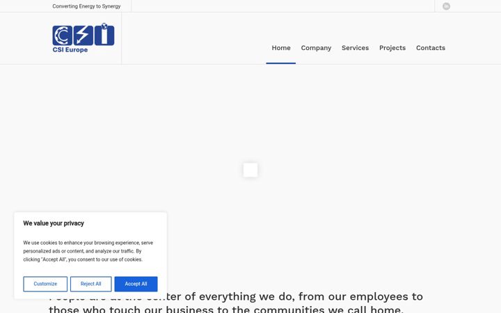 Screenshot stránky csieurope.eu