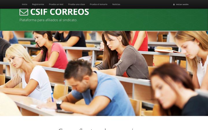 Skærmbillede af csifcorreos.es