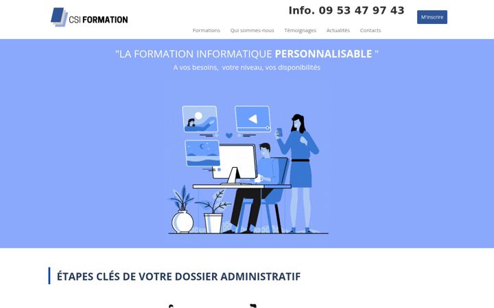 Screenshot of csiformation-pcie.fr