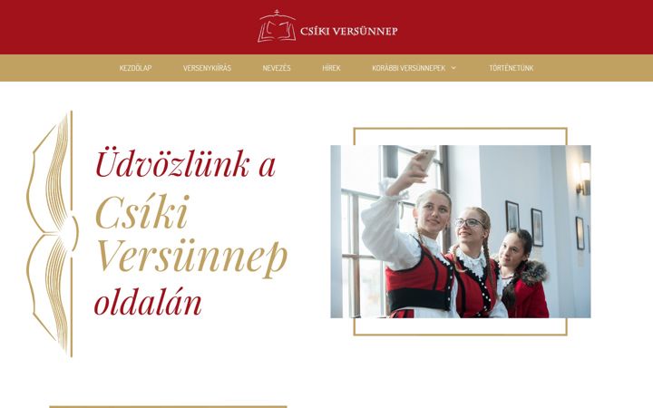 Screenshot of csikiversunnep.com