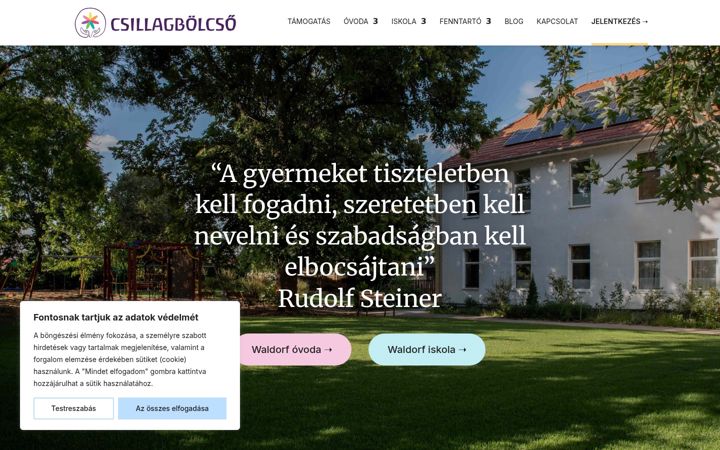 Screenshot ta' csillagbolcso.hu