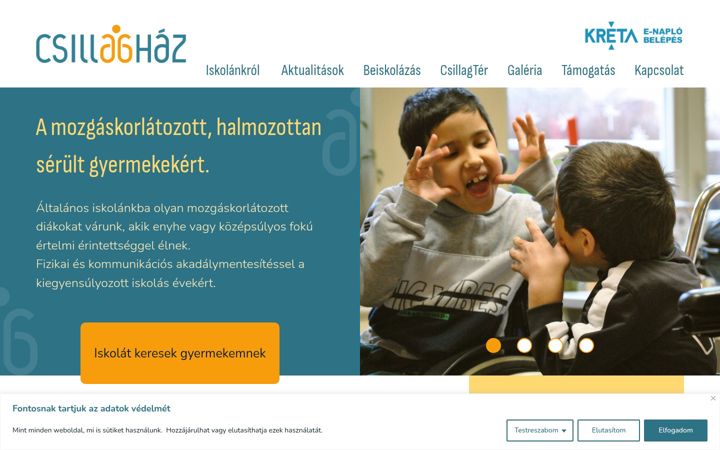 Screenshot of csillaghaz.com