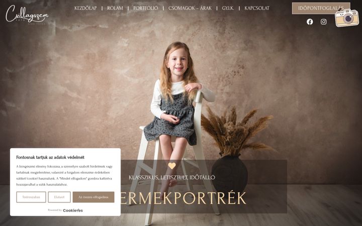 Snímek obrazovky csillagszemfoto.hu