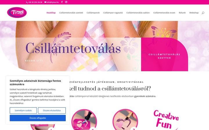 Snímek obrazovky csillamtetovalas.hu