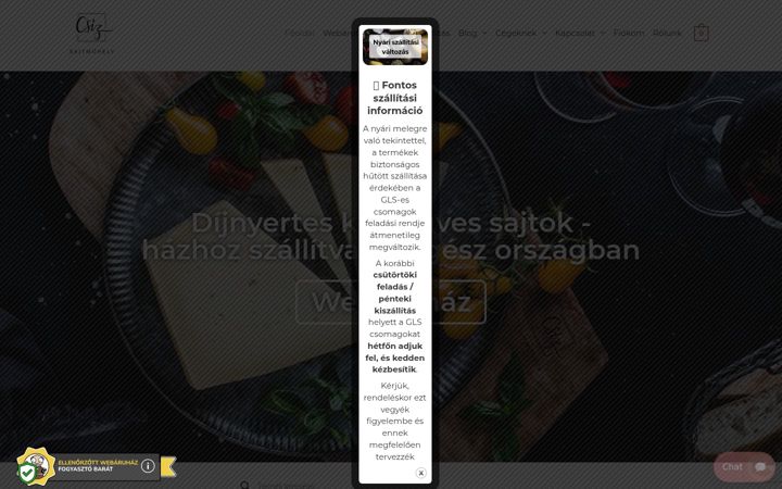Screenshot of csizsajtmuhely.hu