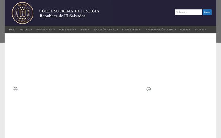 Screenshot of csj.gob.sv