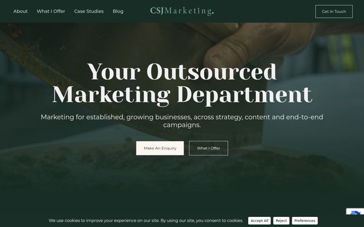 Skærmbillede af csjmarketing.co.uk