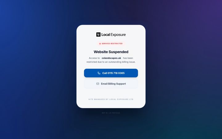 Screenshot of cslandscapes.uk