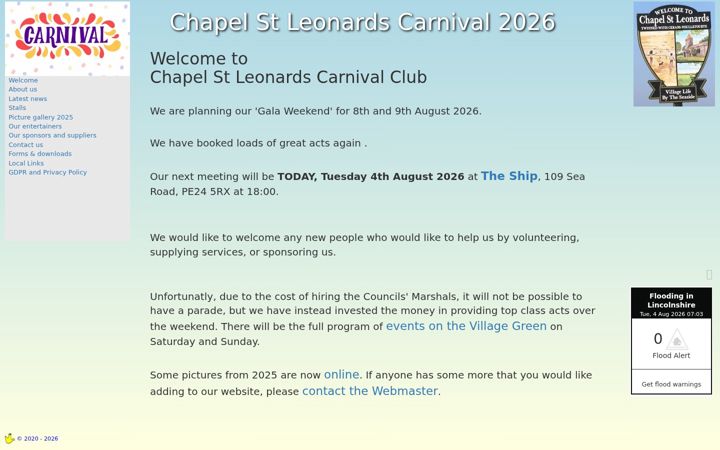 Screenshot of cslcarnival.org.uk