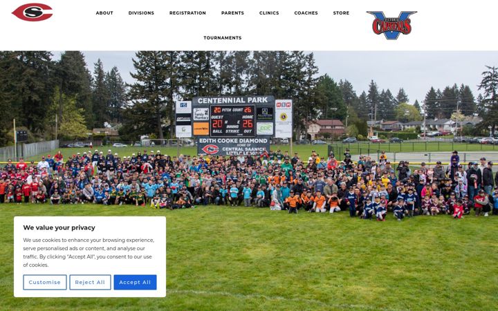 Screenshot of cslittleleague.com
