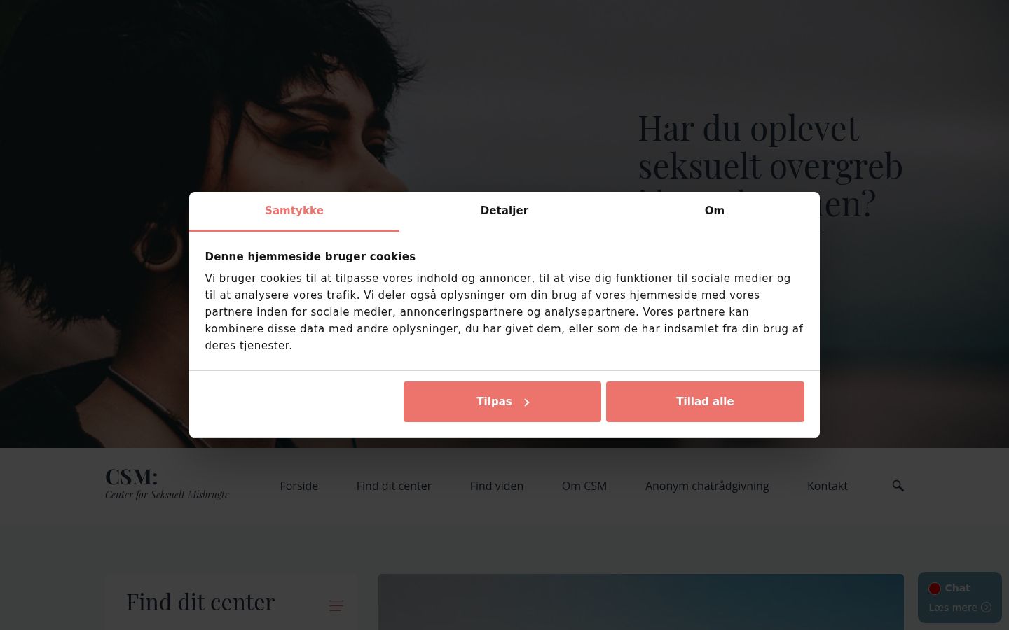 Screenshot van de toestemmingsbanner zoals getoond vóór enige interactie
