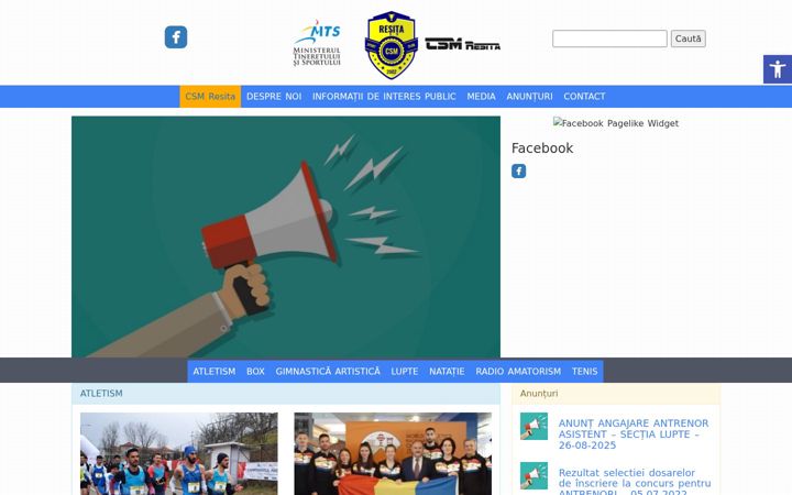 Screenshot of csm-resita.ro