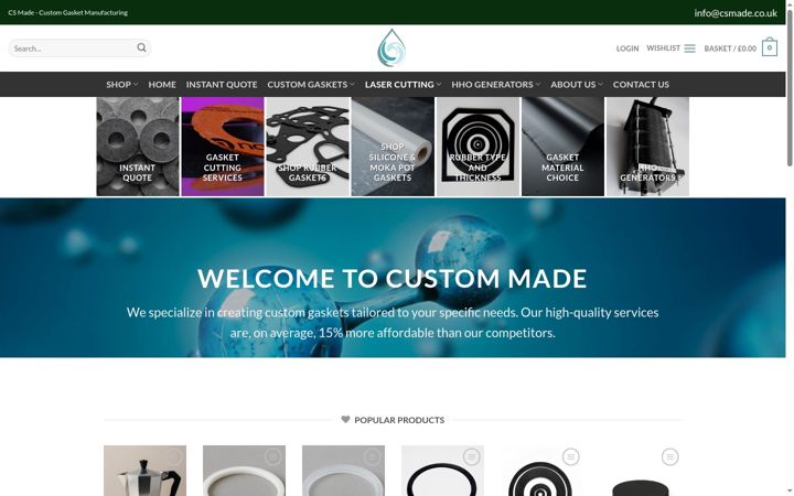 Screenshot of csmade.co.uk