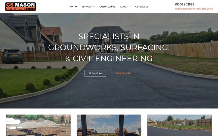 Screenshot of csmasoncontracts.co.uk