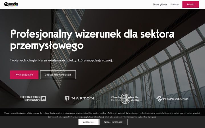 Screenshot of csmediastudio.com