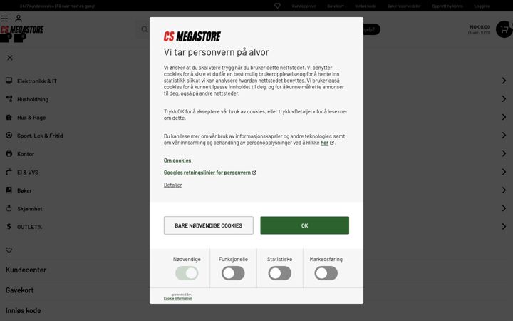 Screenshot of csmegastore.no