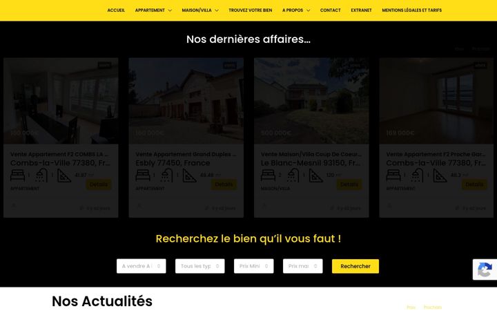 Captură de ecran a csmimmobilier.fr