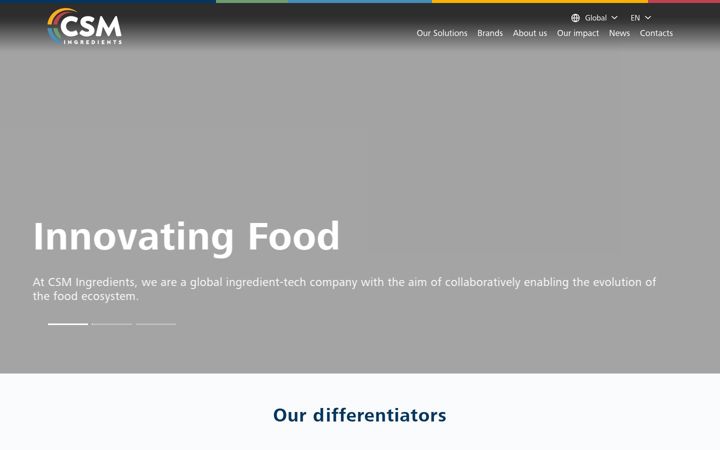 Screenshot of csmingredients.com