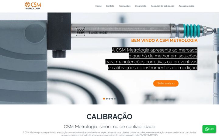 Screenshot di csmmetrologia.com.br