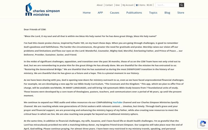 Screenshot of csmpublishing.org